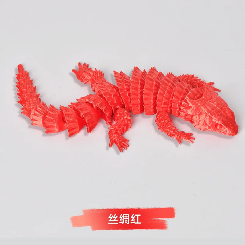 3D Printed Lizards, Home Office and Vehicle Decorations, Landscaping Figurines, Gifts Home Decorative Children's Gift Oasis Select silk red