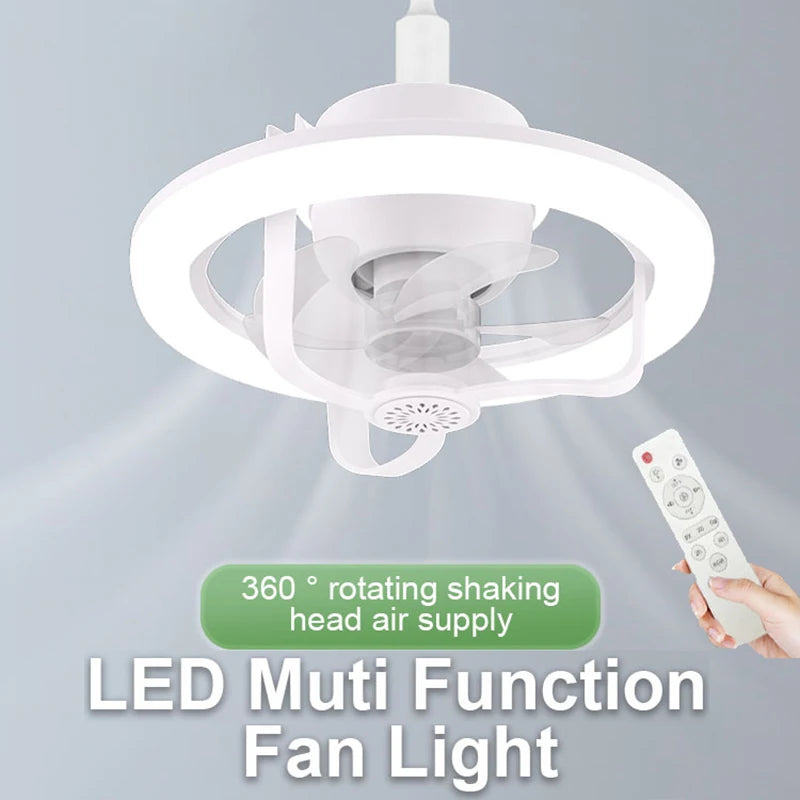 360° Aromatherapy Ceiling Fan Light | RGB LED & Remote Control