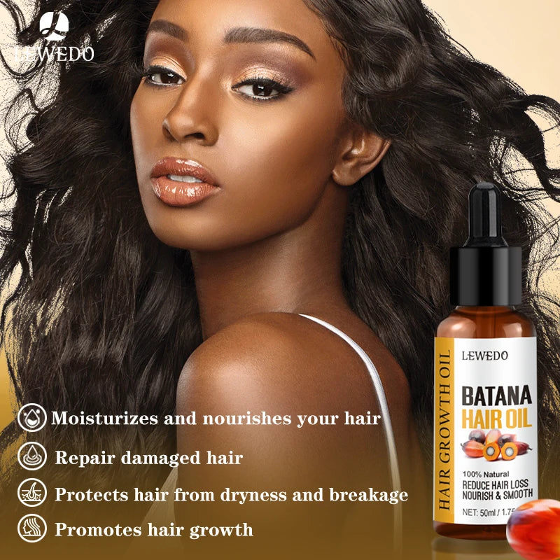 Lewedo Naturals Batana Oil Fast Hair Growth for Men Women Pure Batana Oil Nourish Shiny Hair Healthy Hair Care Anti Hair Loss Oasis Select