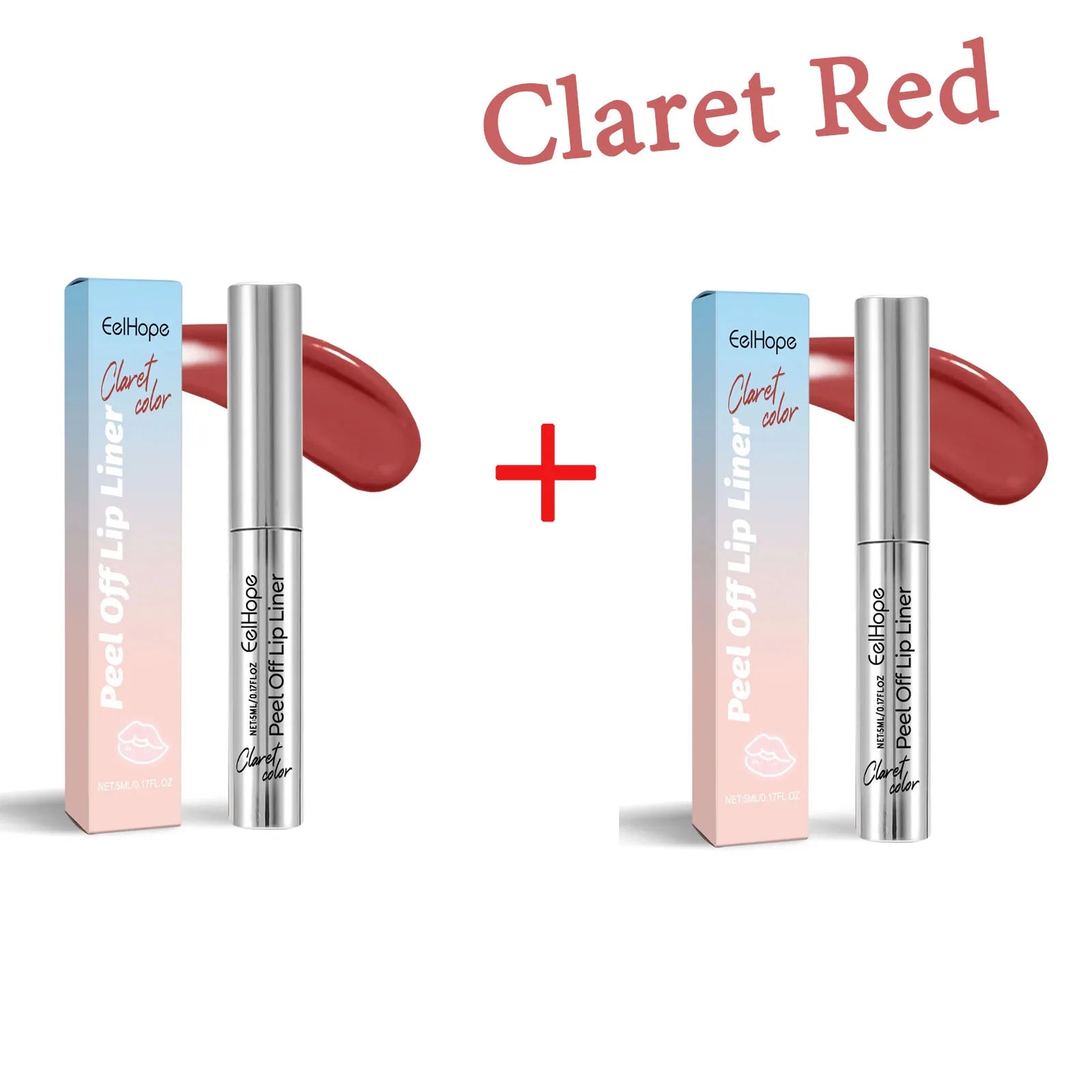 Eelhope Peel-Off Lip Liner – Waterproof Matte Tint Lip Stain Peel-Off Lip Liner Oasis Select Claret Redx2pcs