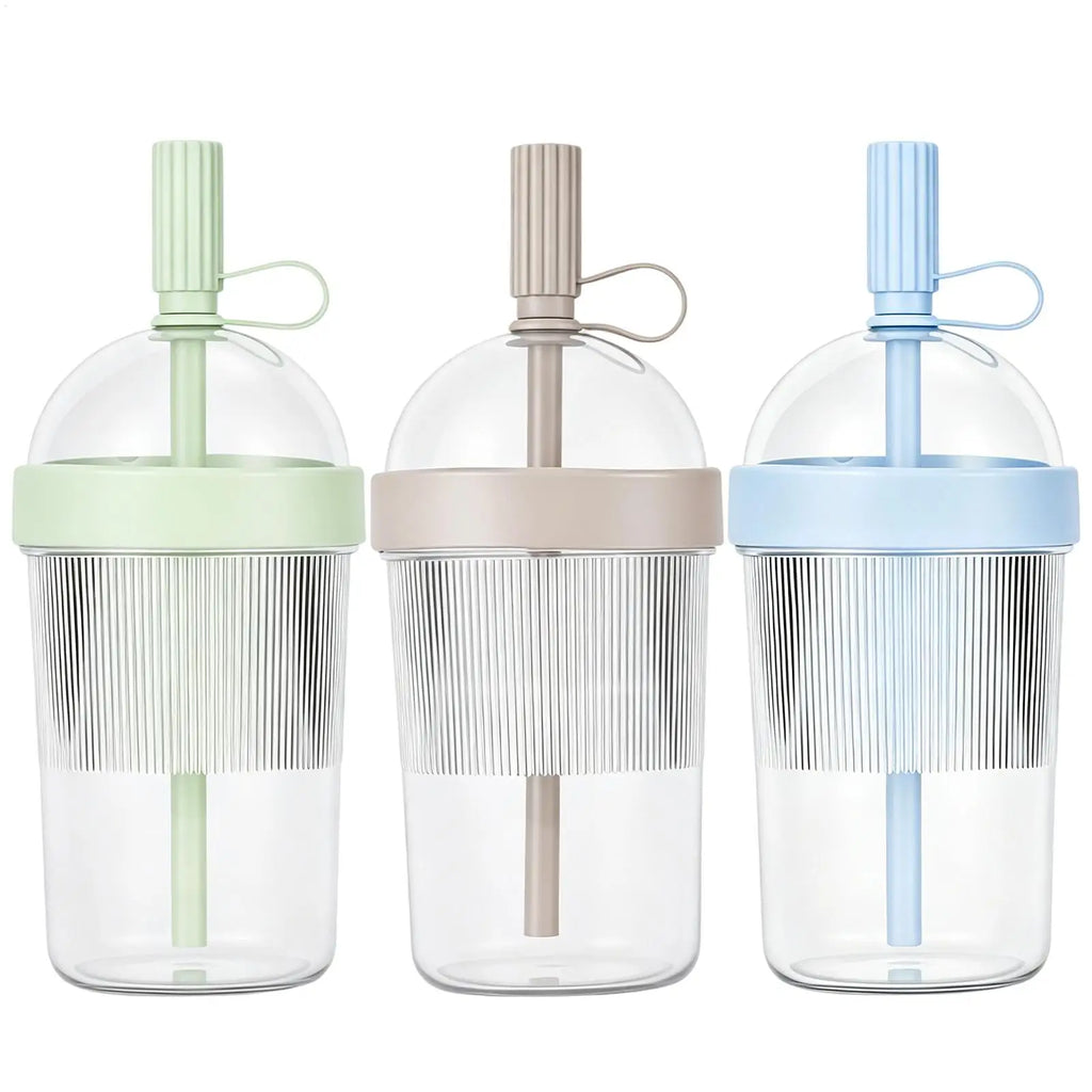 Reusable Coffee Cups with Lids 17oz Tumbler with Straw Tea Mug with Straw for Women Men Travelers Students Home Office Gym Oasis Select