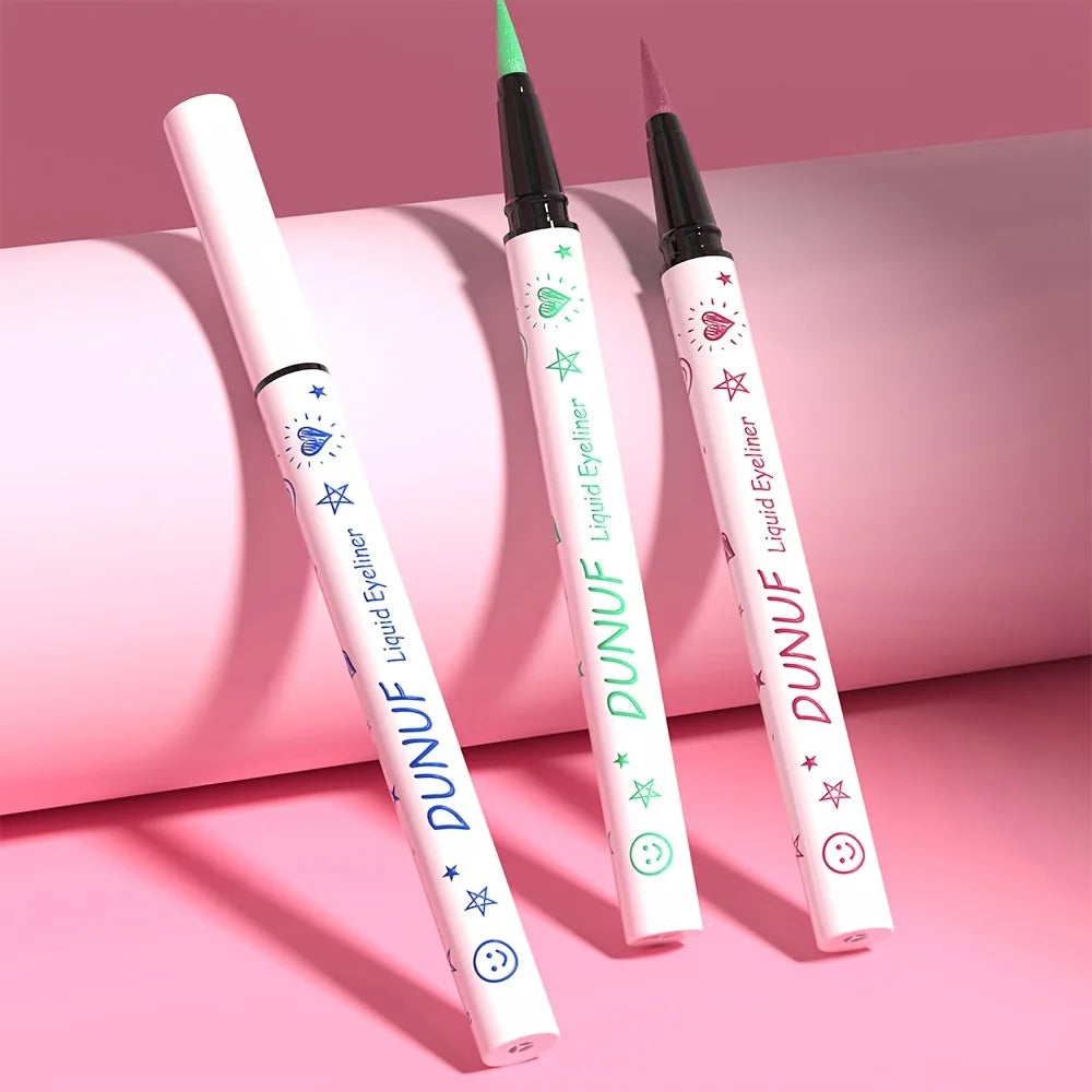 DUNUF 1 Pcs Long Lasting Eyeliner Ultra-fine Smooth Quick Dry Liquid Eyeliner Waterproof, Sweat-resistant and Beginner Friendly Oasis Select