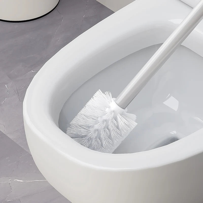 1 PC Replacement for Bathroom Cleaning Toilet Brush White and Black Head Hold Bathroom Tool Oasis Select