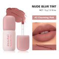 K‑Beauty Nude Blur Tint 15 Light Apricot 2‑in‑1 Lip & Cheek Stain Soft‑Focus Matte Long Lasting Waterproof Korean Lip Makeup Oasis Select 2Charming Pink