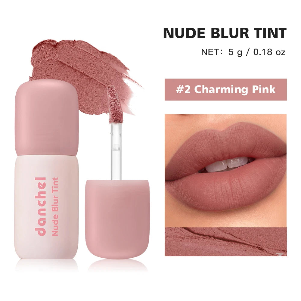 K‑Beauty Nude Blur Tint 15 Light Apricot 2‑in‑1 Lip & Cheek Stain Soft‑Focus Matte Long Lasting Waterproof Korean Lip Makeup Oasis Select 2Charming Pink