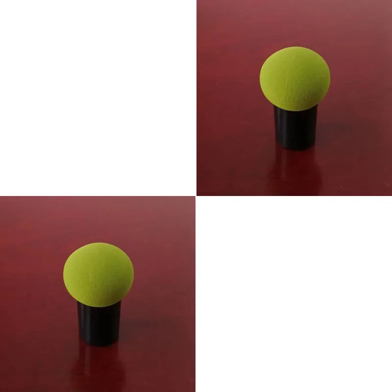 1/2pcs Color Mushroom Head Cosmetic Puff With Protective Cap Loose Powder Foundation Puff Air Cushion Sponge Makeup Egg Makeup Oasis Select 2pcs Green