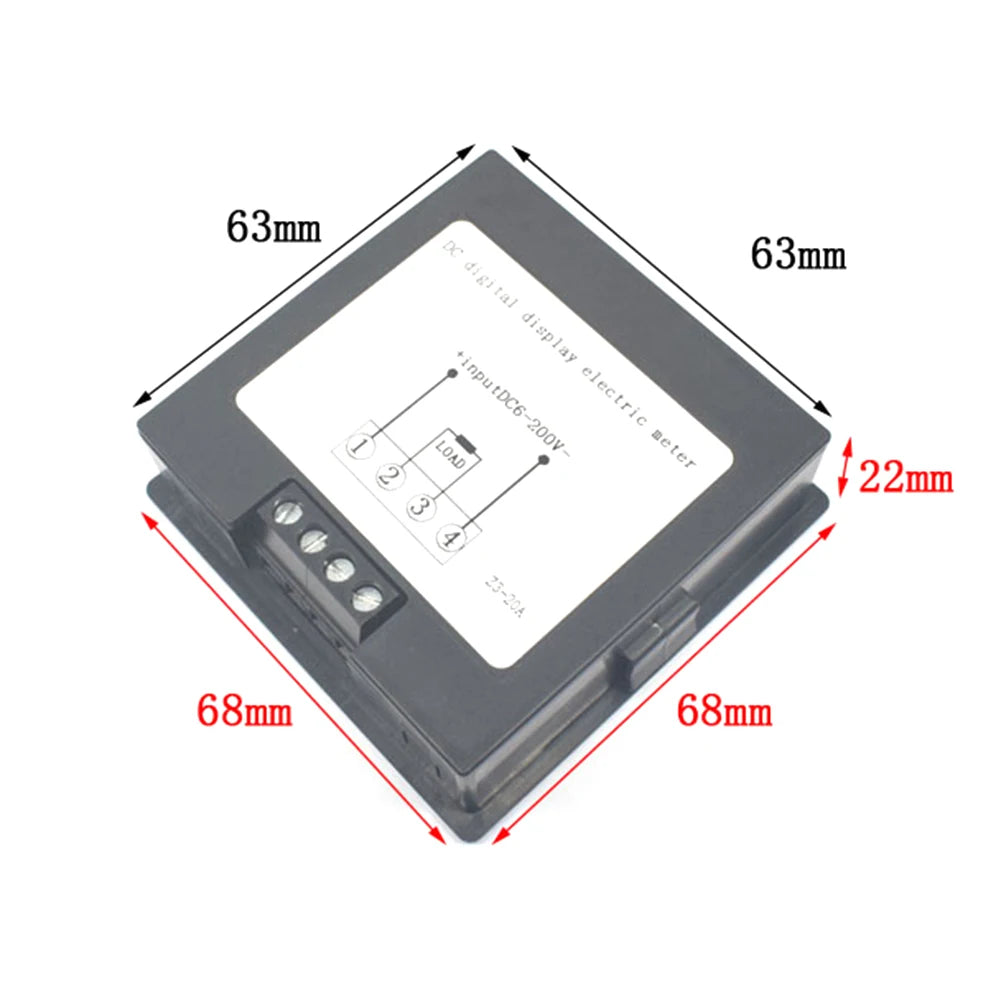 DC 6-200V 20A Voltage Current Meter LCD Digital Display Power Consumption Impedance Multi-Function Meter Tester Tools With Alarm Oasis Select