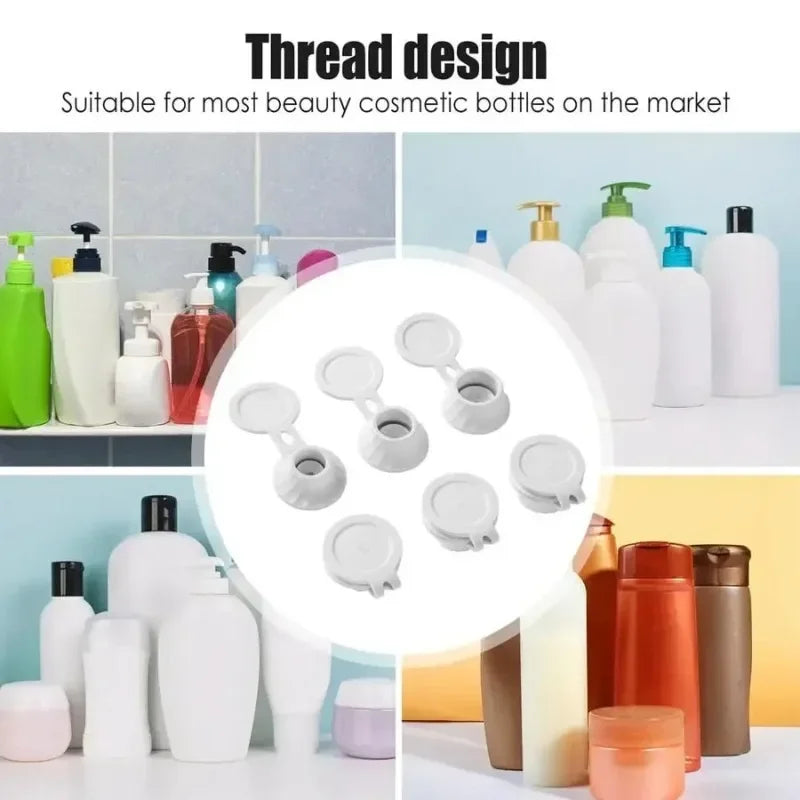 Bottle Emptying Cap Adapter Set Inverted Flip Top Connector in 3 Sizes for Refill Use Shampoo Lotion Cream Travel Containers Oasis Select