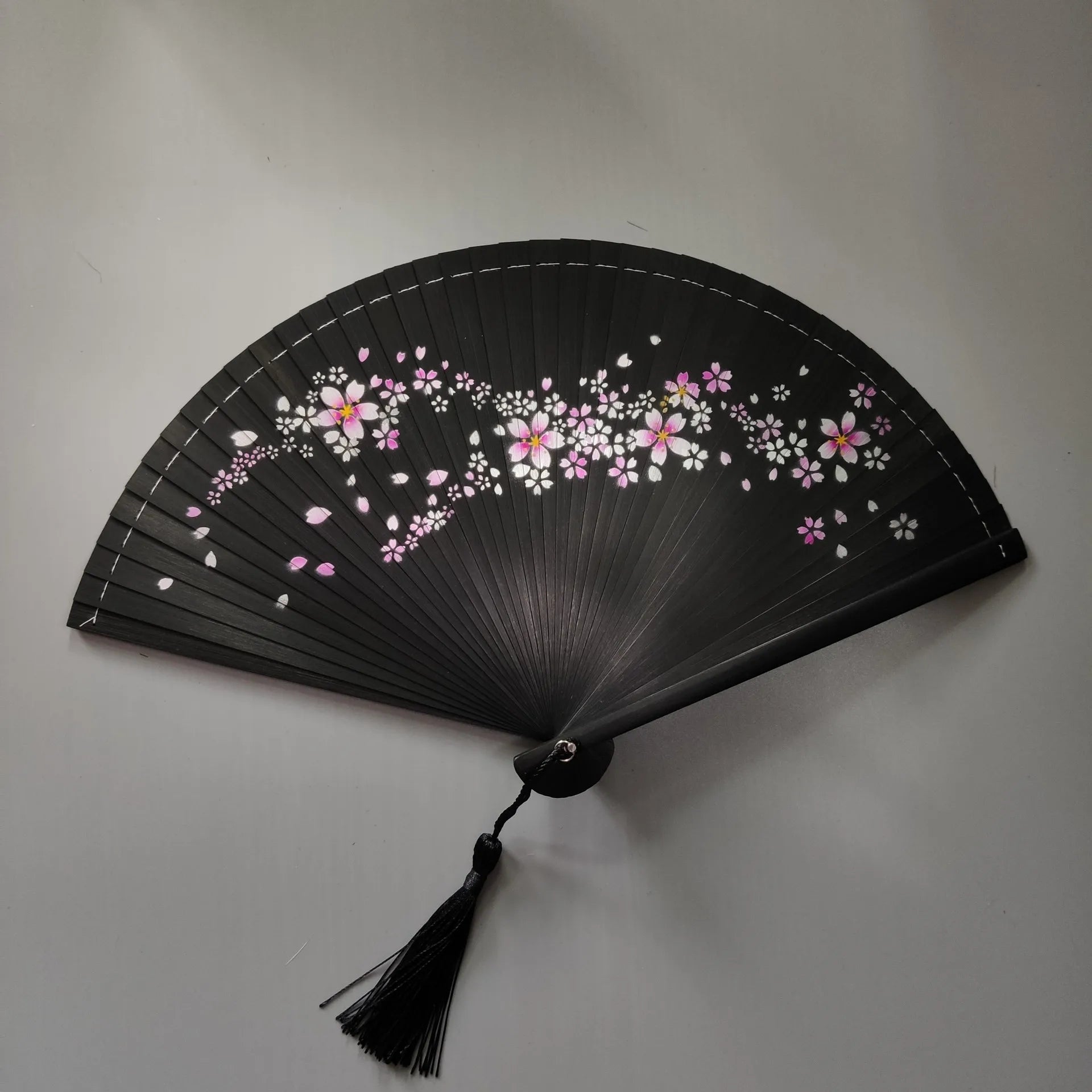 All bamboo spray painting fan high-end fine painting dance fan hollow carving folding fan Oasis Select 14