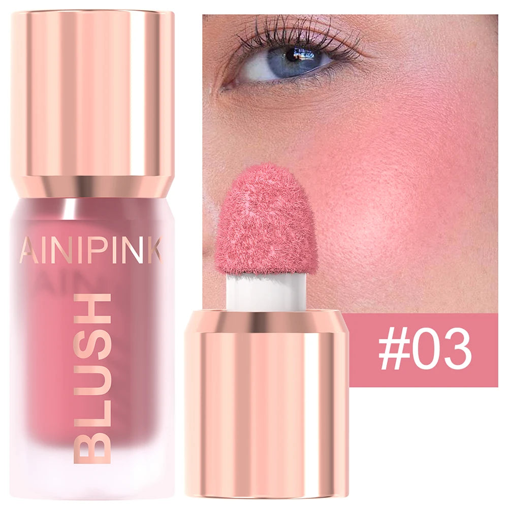 Matte Liquid Blush Waterproof High Pigmented Smooth Non-Sticky Peach Pink Coral Daily Makeup Multi-use Blushing Glow Christmas Oasis Select 03 3.9g