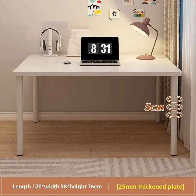 Multi-functional Household Goods Desk Study Table Simple Bedroom Writing Workbench White Office Computer Desk Oasis Select 58 74Cm White