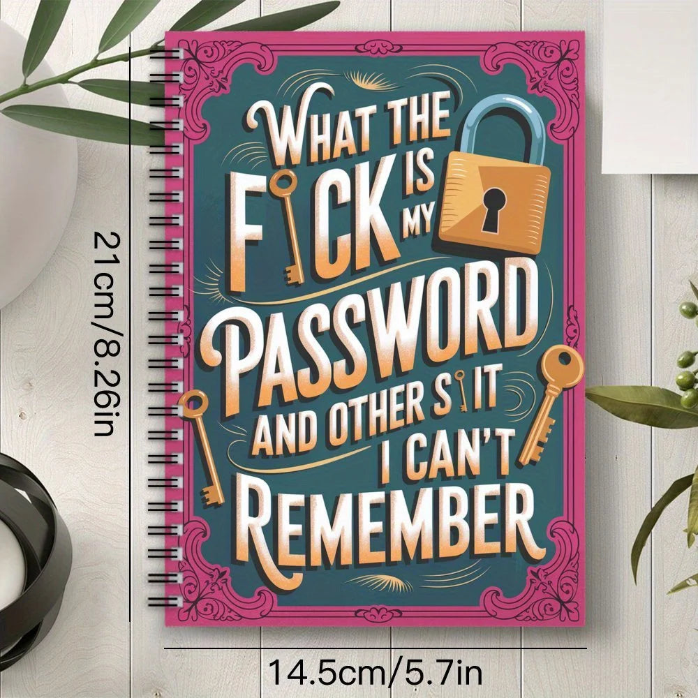 1pc Spiral Password Notebook Logbook Paper Material for Internet Website Address Log in Detail Scrapbook Kit Craft Supplies Oasis Select