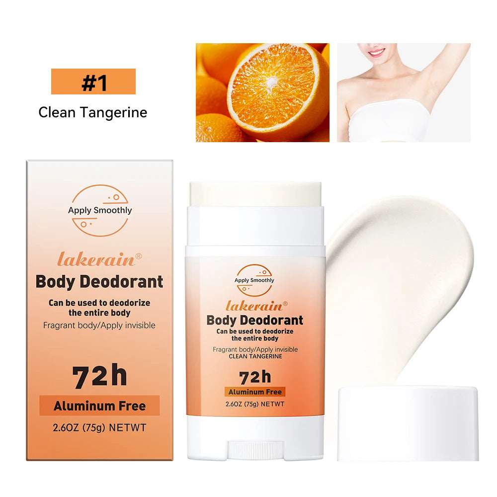 Body Deodorant Stick Rose Peach Body Odor Remove Cream Removal Armpit Refreshing Antiperspirant Lasting Aroma Deodorant SkinCare Oasis Select 1Clean Tangerine