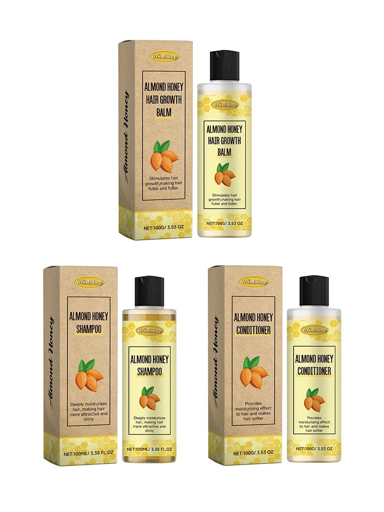 Natural Honey Shampoo Refreshing Deep Nourishment Improve Dryness Crack Clean Dirt Oil Control Moisturize Smooth Conditioner kit Oasis Select 3 IN 1