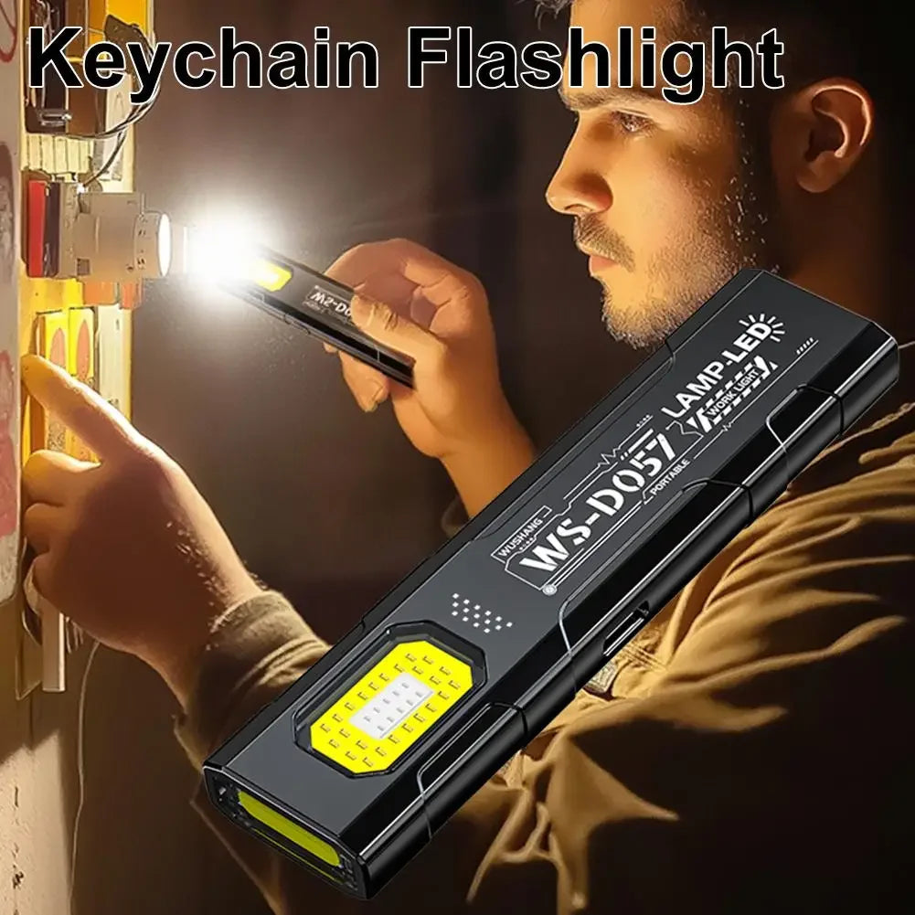 Magnetic LED Work Light Super Bright Rechargeable Portable Mini Flashlight for Outdoor Camping Car Repair Emergency Oasis Select