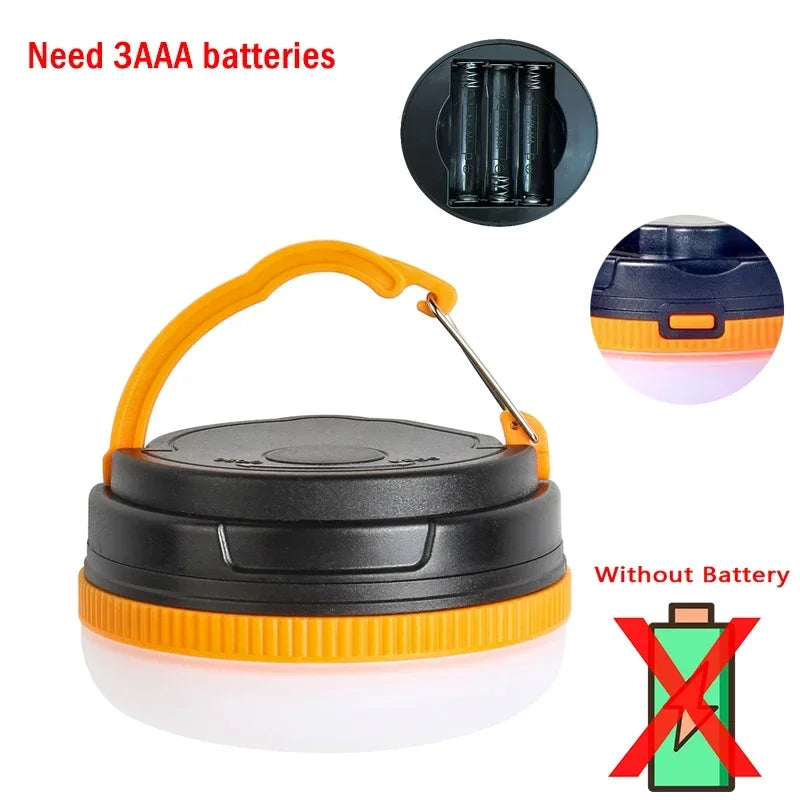 10W 1800MAH COB+LED Camping Lantern USB Rechargeable High Power Portable Tents Lamp Outdoor Hiking Night Fishing Hanging Lamp Oasis Select NO-Battery B