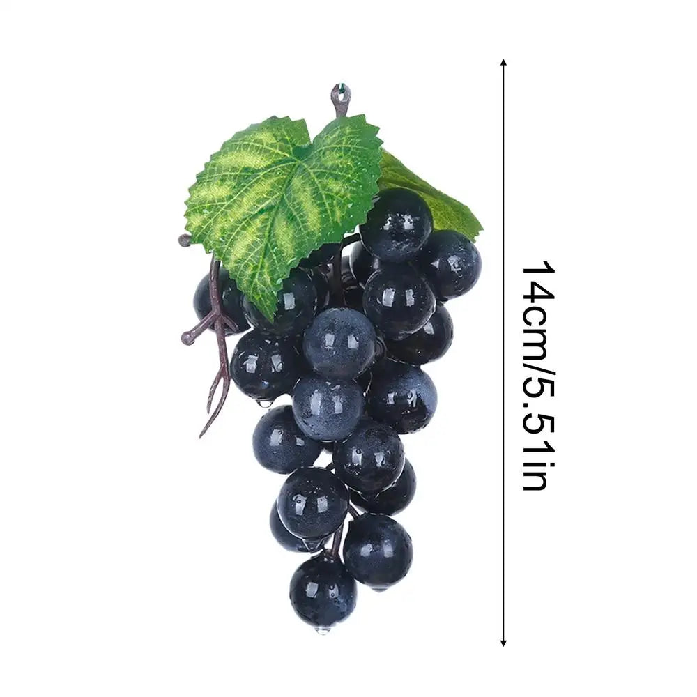Simulation Grape Plastic Fruit Fake Fruits Photo Props Artificial Grape Fruit Shop Display Model Ornaments Home Party Decor Oasis Select 1PC Black