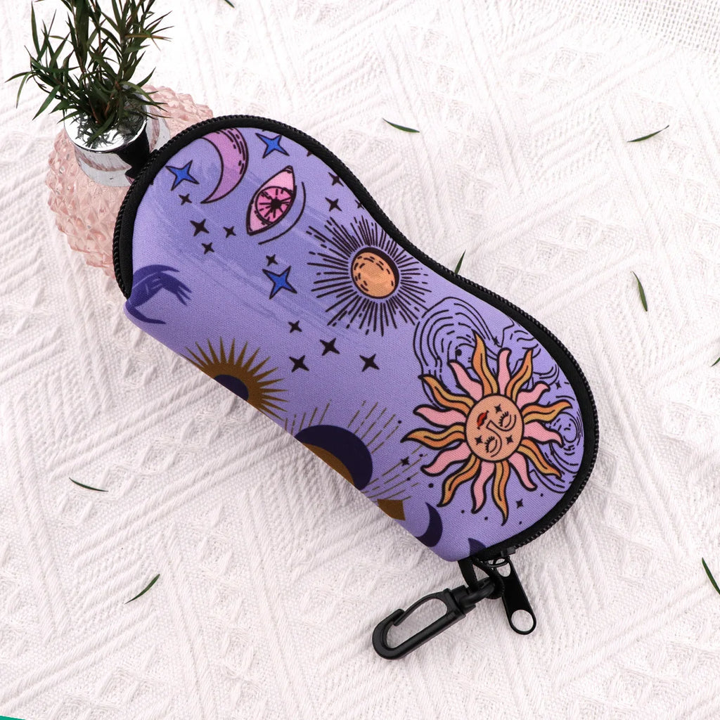 Starry Sky Glasses Case Unisex Travel Sunglasses Protector Box Glasses Bag Fashion Zipper Storage Box Portable Soft Case Oasis Select