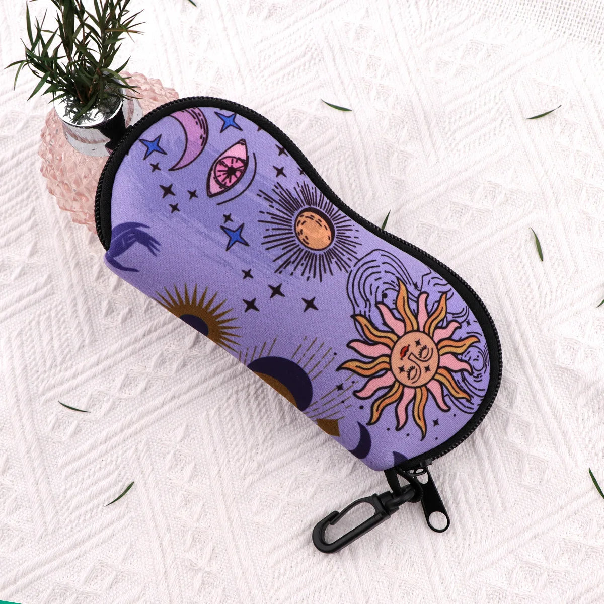Starry Sky Glasses Case Unisex Travel Sunglasses Protector Box Glasses Bag Fashion Zipper Storage Box Portable Soft Case Oasis Select