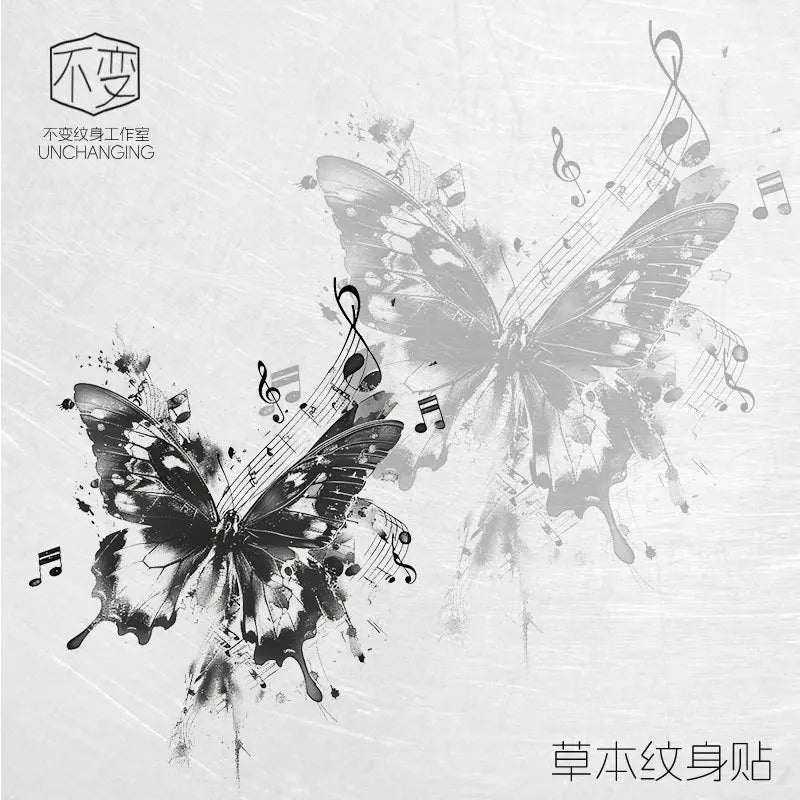 New butterfly tattoo sticker niche hottie personality realistic lasting waterproof advanced sense tattoo Oasis Select HD-003 7x12cm