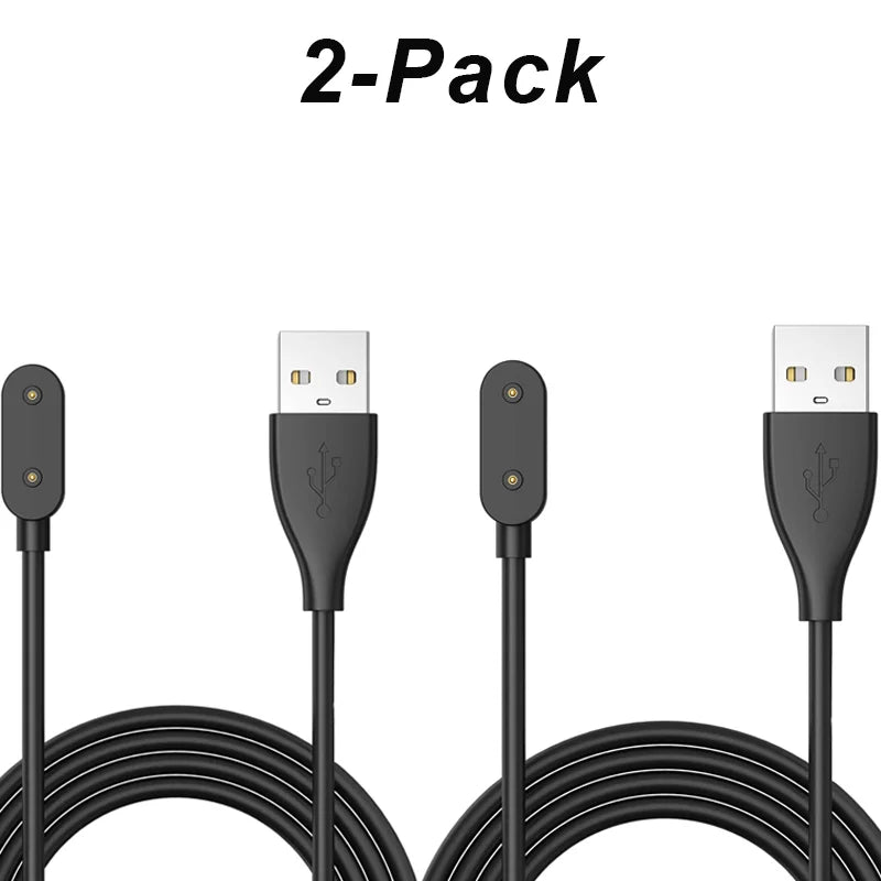 2-Pack USB Charger for Huawei Band 10/9/8/7/6 & Watch Fit Smartwatch Charger Oasis Select black