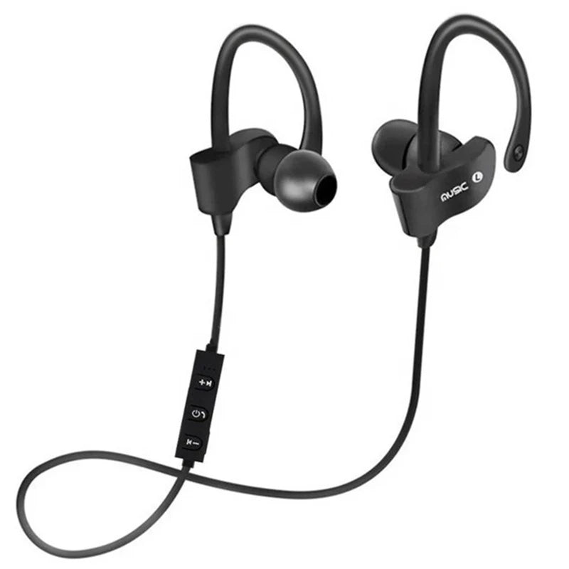 Wireless Headphones Earloop Ear Hook Earbuds Wireless Bluetooth Headset Handsfree Neckband With Mic Bluetooth Earphones Oasis Select Black
