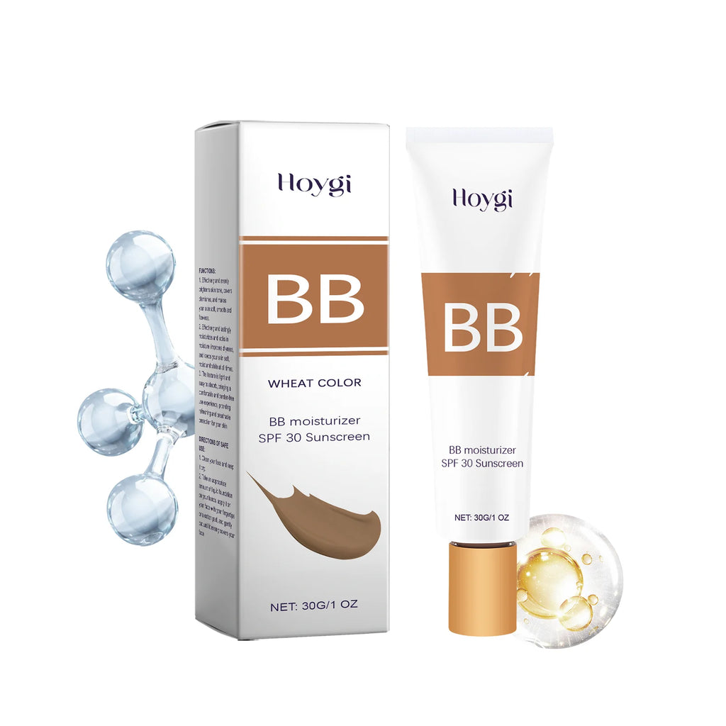 Hoygi SPF30 BB Cream – Oil-Free, Full Coverage Tinted Sunscreen BB Cream SPF30 Oasis Select Wheat