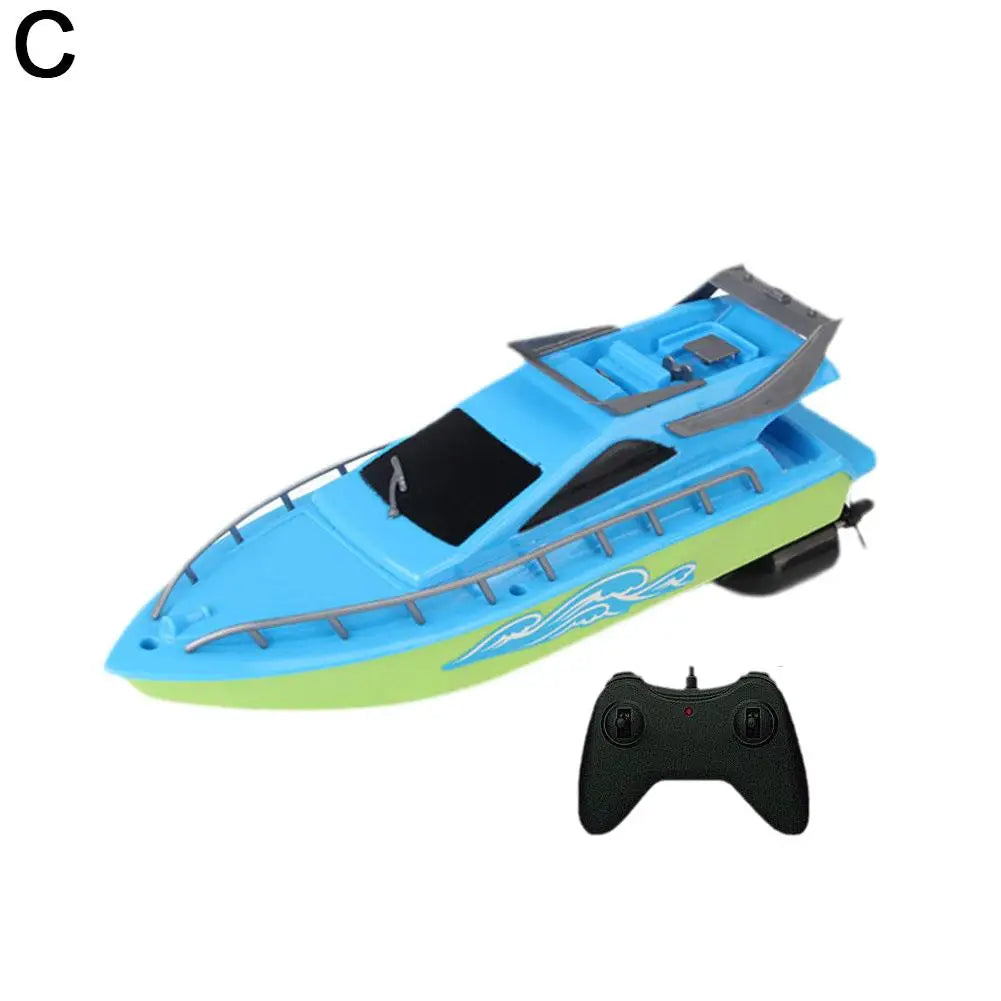Remote Control Boats Can Be Launched To Simulate High-Speed Speedboats Electric Steamboats Water Park Toys Outdoor Pool Toys Oasis Select blue