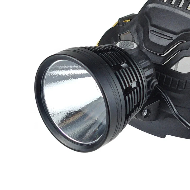 Long Shot Outdoor Headlamp with P70 LED Cree Super Bright Headlight with Three 18650 Batteries Better for Camping Fishing Oasis Select