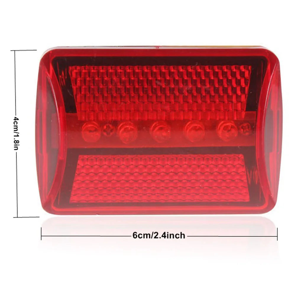 1pc Bicycle Tail Light Plastic Waterproof Rear Light 5 Red Strong LED Signal Light For MTB Bike Road Bike Bicycle Accessories Oasis Select