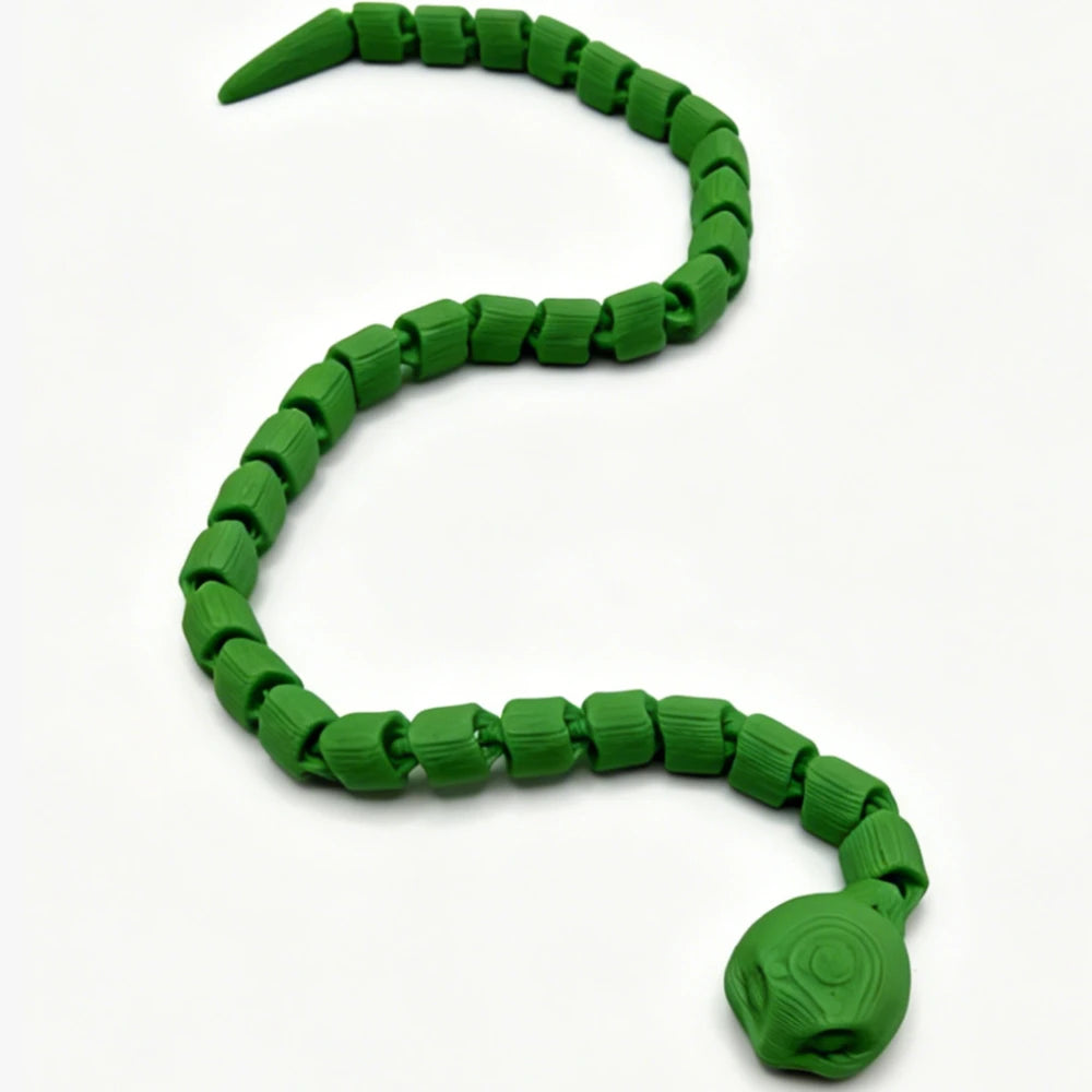 Mini 3D Printed Articulated Snake Toy Flexible Joints Simulated Animal Figurine Desk Decor Stress Relief Fully Articulated Joint Oasis Select