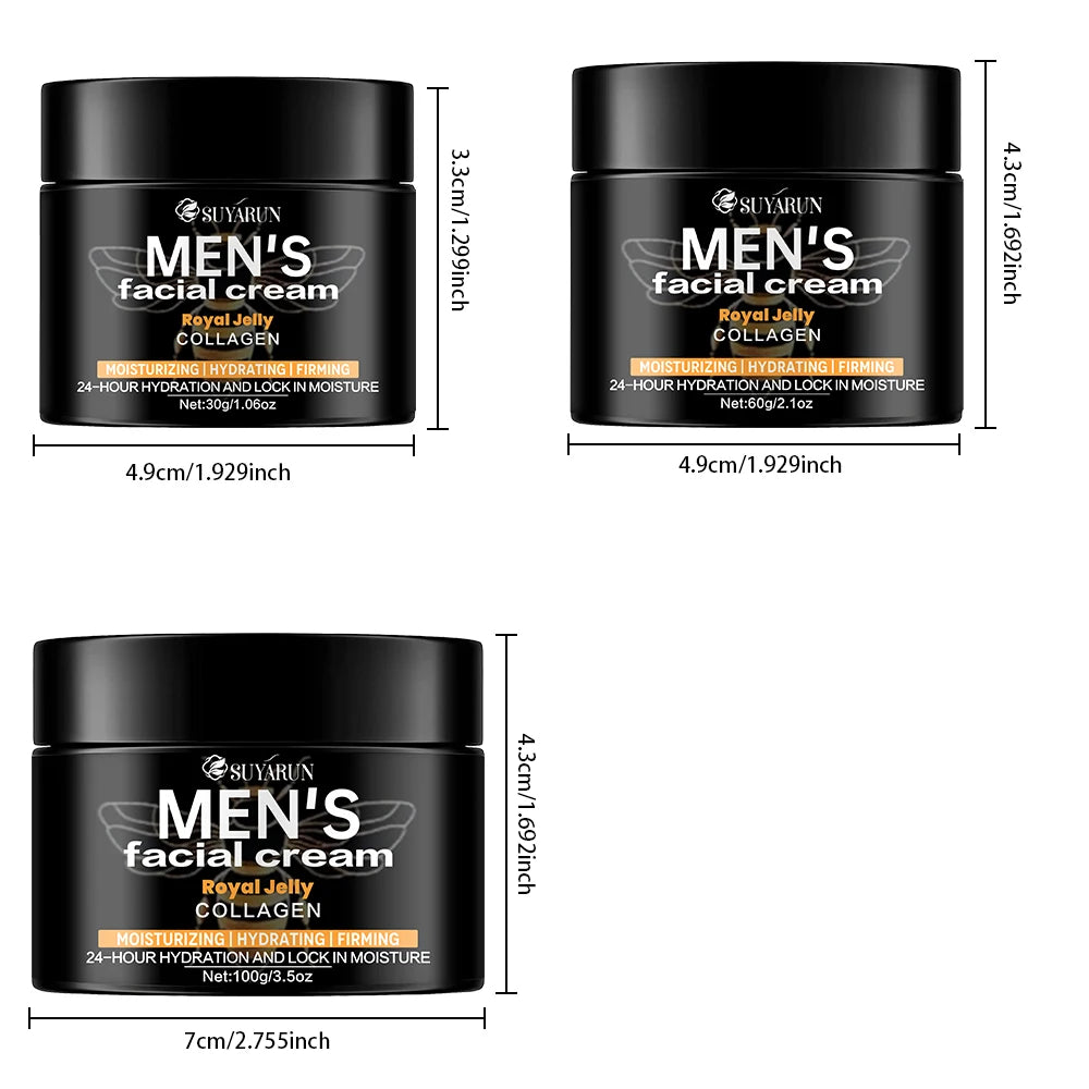 SUYARUN Royal Jelly Cream for Men Anti-Aging Anti-Wrinkle Hydrating Moisturizing Oil for skin day. and night Oasis Select
