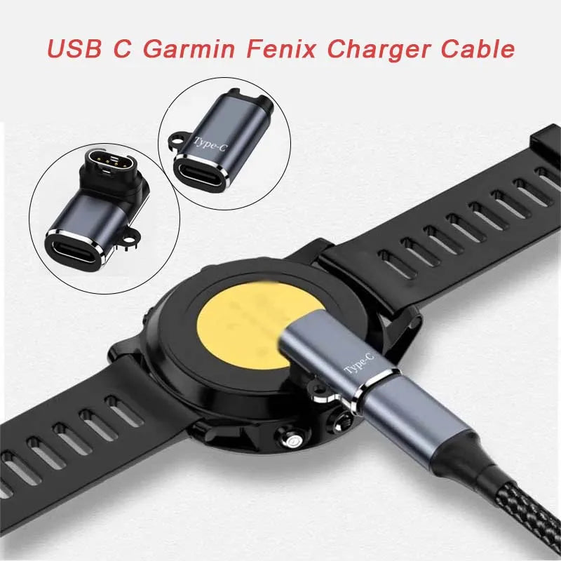 USB-C Charger for Garmin Fenix 8 7 6 Forerunner 955 965 Smartwatch Charger Oasis Select