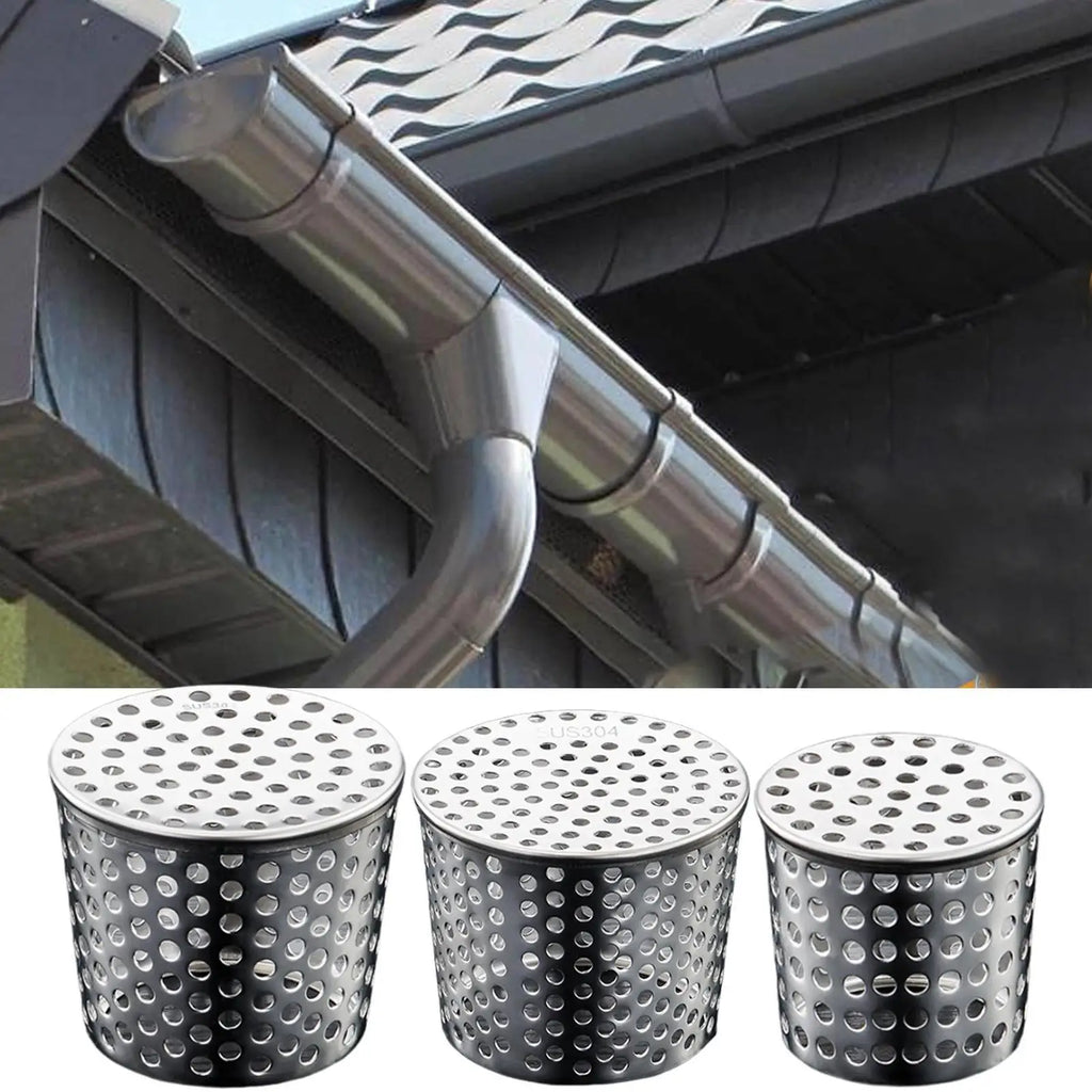 Drain Downspout Protectors Stainless Steel Gutter Protector Cleaner Gutter Downsport Guards for Preventing Blockage Debris Oasis Select