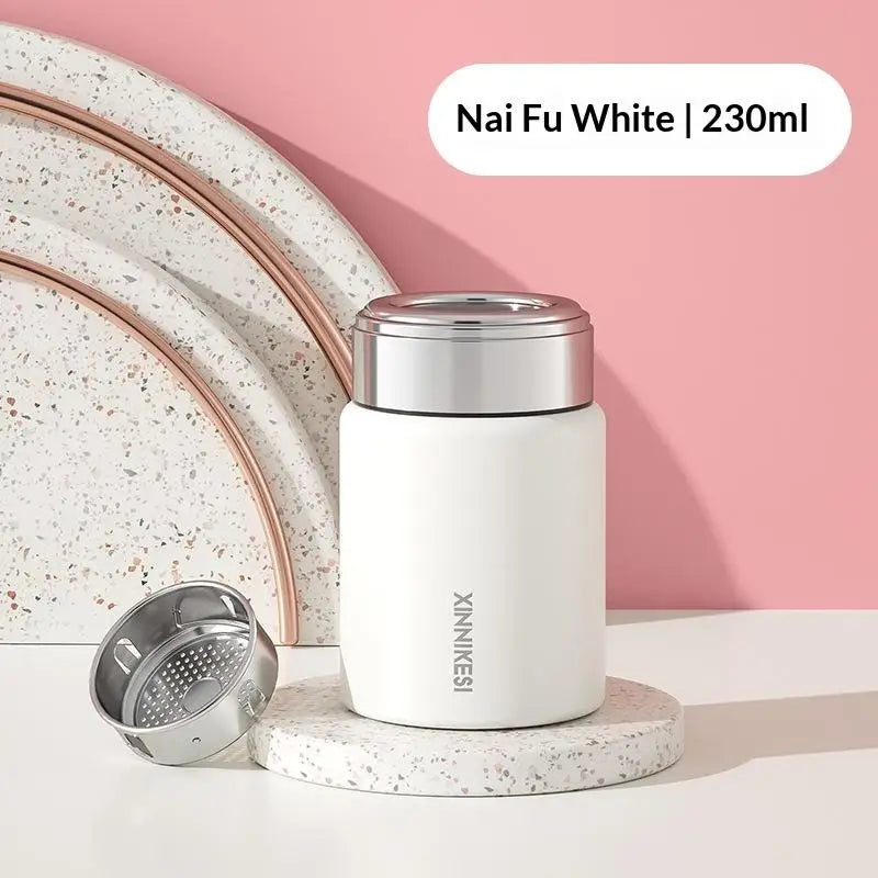 230ml Mini Stainless Steel 316 Thermos Mug Fashion Portable Pocket Vacuum Flask Coffee Tea Thermal Water Bottle Tumbler Oasis Select White 201-300ml