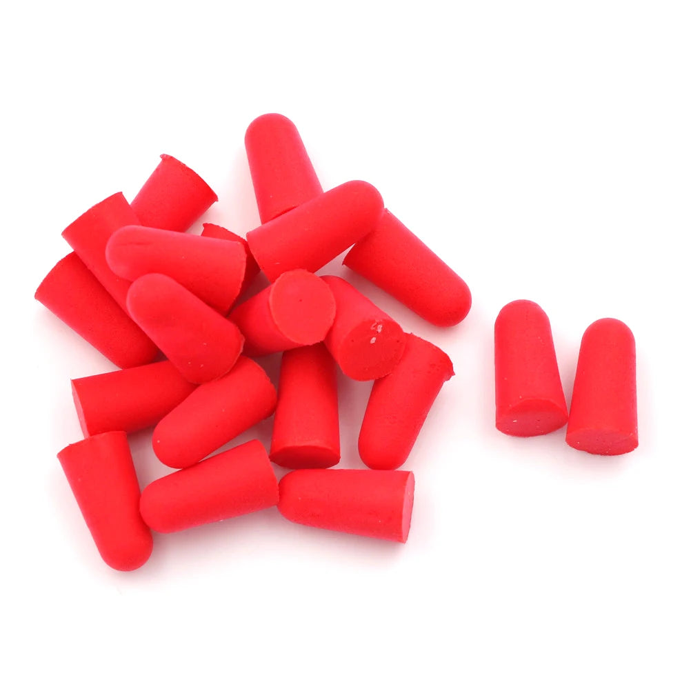 20pcs Universal Ultra Soft Foam Earplug Noise Cancelling Rebound Ear Plugs For Sleeping Snoring Work Loud Sound Reduction Oasis Select 0 Red