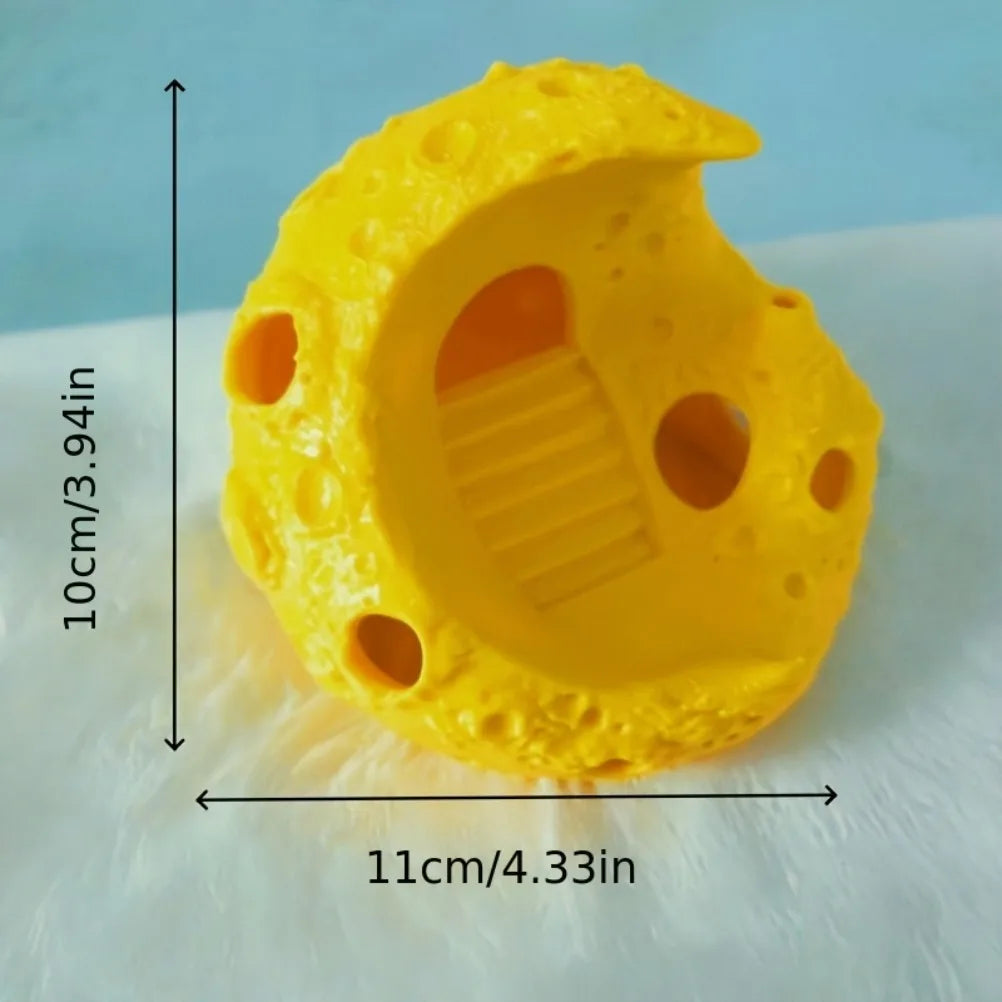 Moon Shape Aquarium Hideout Ornament 3D printing Fish Tank hideout Sinking Decor for Betta Guppy Shrimp Safe Shelter Oasis Select