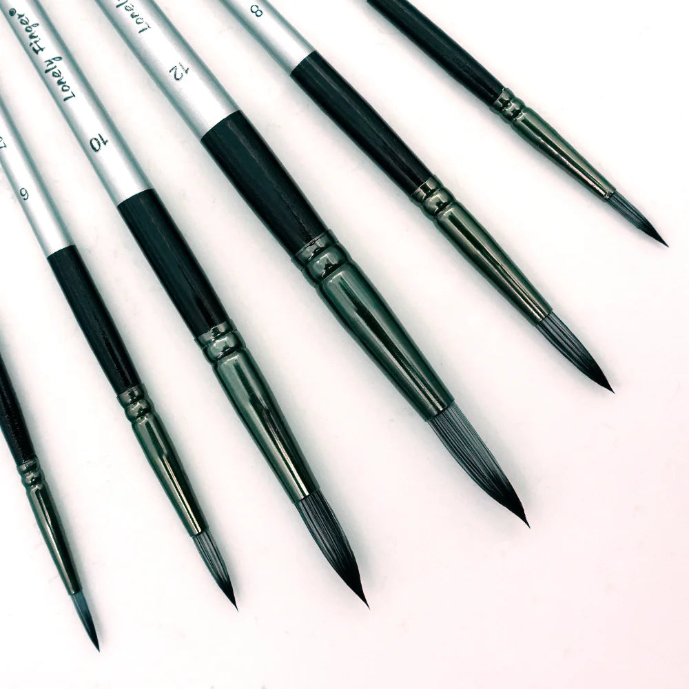6/24pcs Paint Brush Set, Acrylic Paint Brushes, Professional Artist Series with Round,Flat, Angular,Filbert for Oil, Acrylic Can Oasis Select