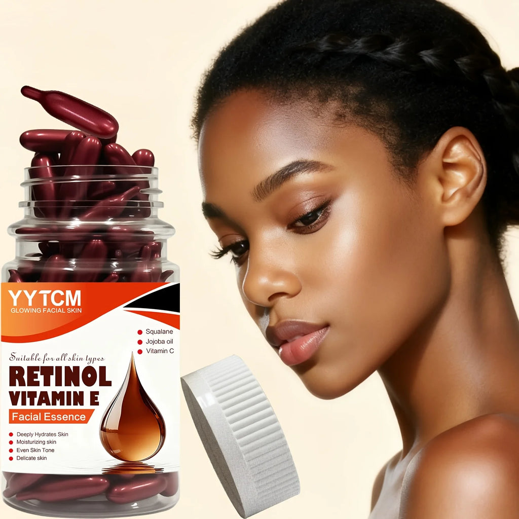 Retinol Vitamin E Capsule Essence – Hydrates, Firms & Brightens Face Capsule Serum Oasis Select