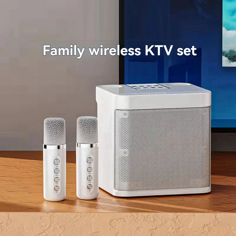 WISH KD-203 Karaoke Set Karaoke Speaker Wireless Bluetooth Dual Microphone Speaker Microphone Machine Oasis Select