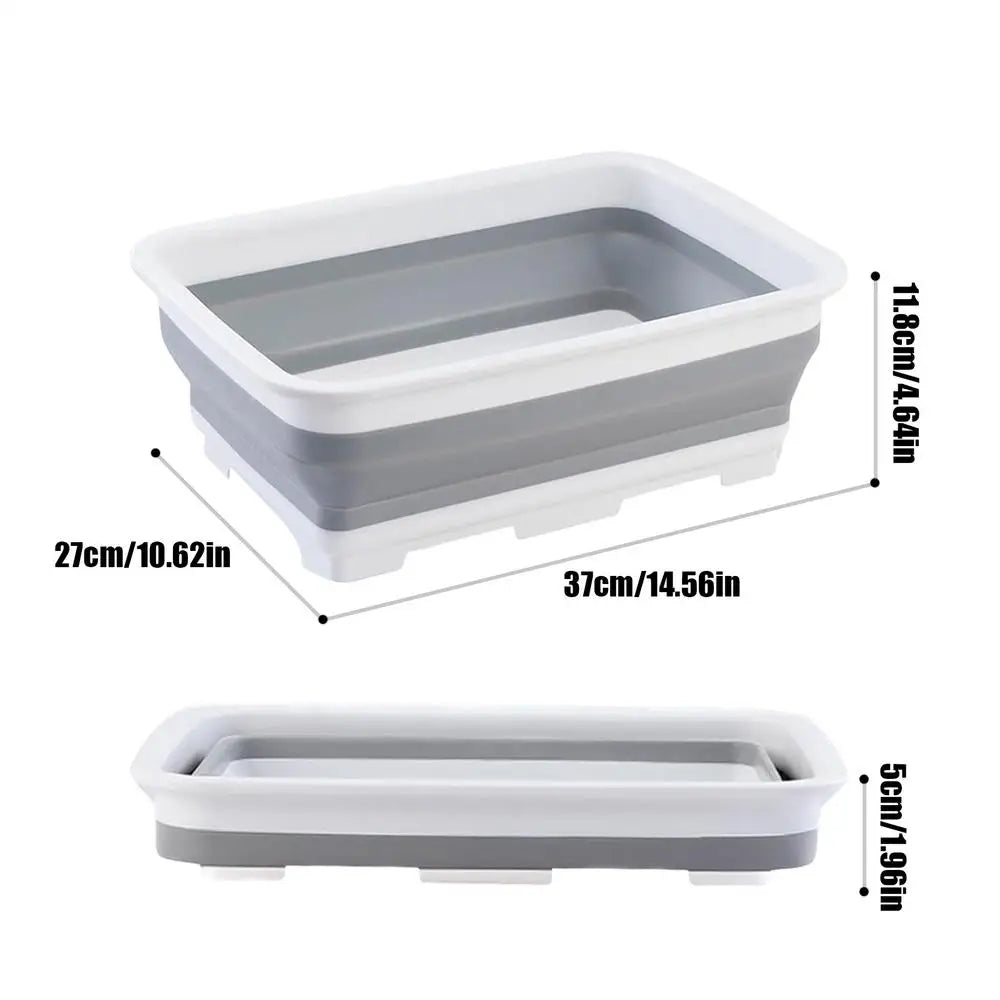 Foldable Foot Bath Folding Foot Bath Bowl Feet Soaking Bucket Pool Accessories for Hot Water Dry Skin Pedicure Salon Home Oasis Select Gray