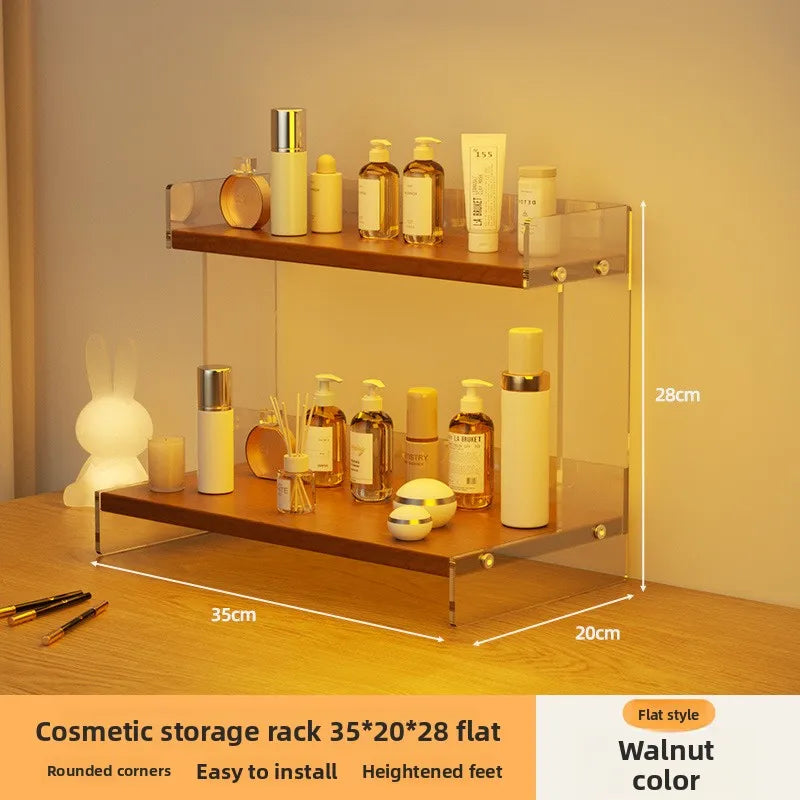 Multi-functional Desktop Shelf Household Cosmetics Storage Rack Acrylic Storage Rack sturdy and durable Oasis Select 35cmB