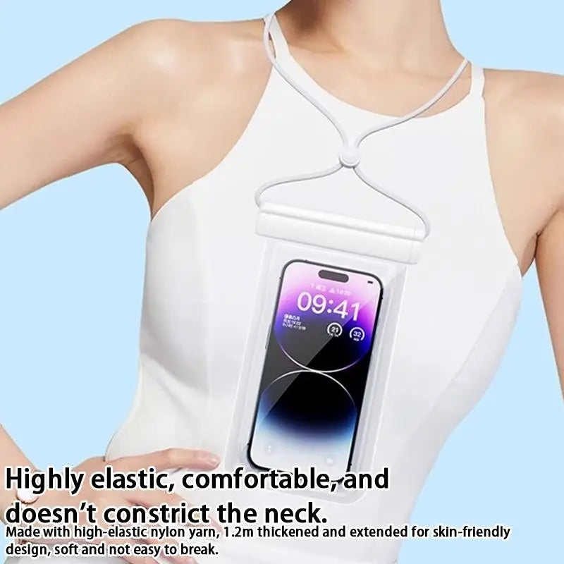 SUSU Universal Transparent Waterproof Touchscreen Phone Pouch Outdoor Diving And Swimming Crossbody Phone Case Oasis Select
