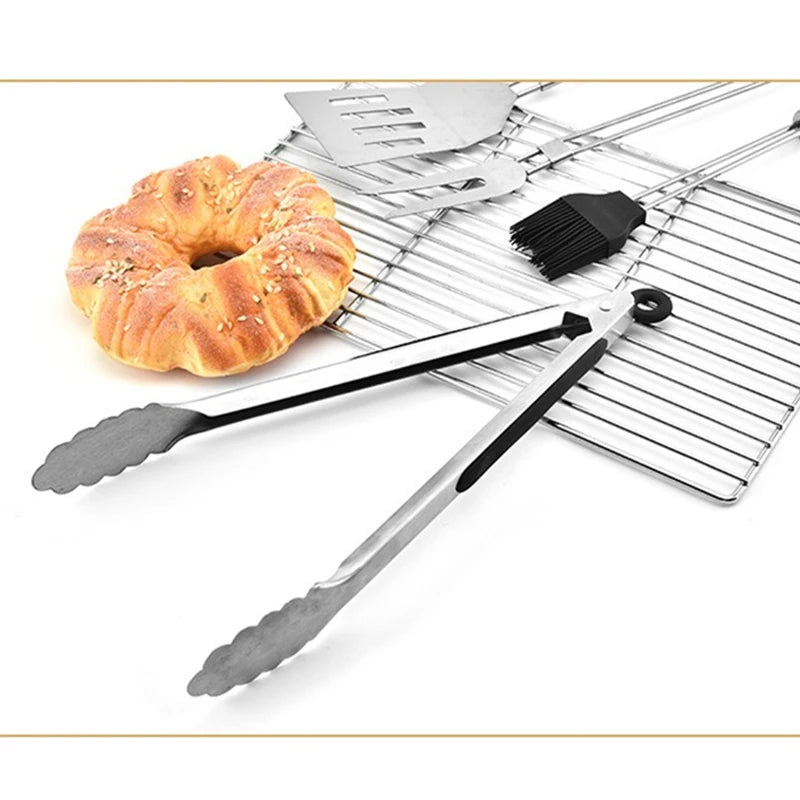 4-Piece Stainless Steel BBQ Grill Tools Set with Carry Bag BBQ Grill Tool Set Oasis Select