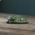 Zisha Tea Pet Pixiu Ornament Dark Green Clay Wealth-attracting Lion Tea Set Sculpture Craft Oasis Select Lucky Lion