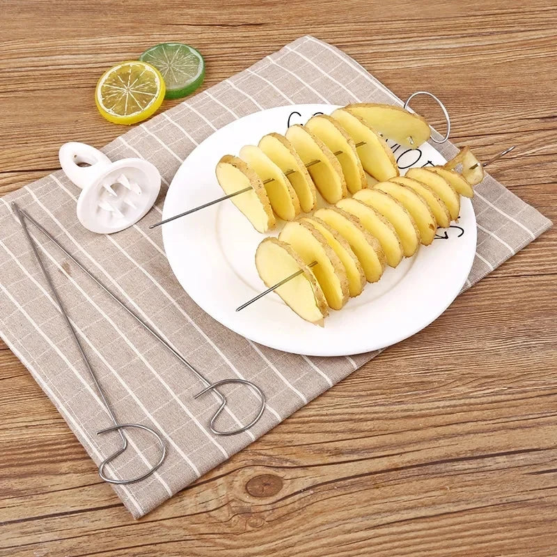 Spiral Potato Slicer Cutter – Stainless Steel Twisted Veggie Tool
