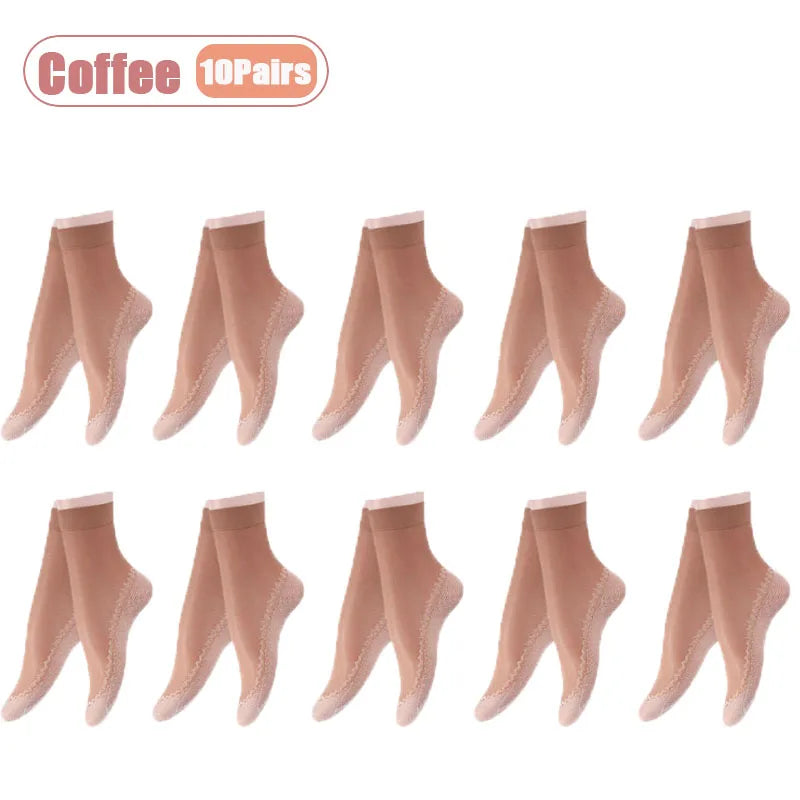 10-100Pairs Ankle Socks for Women Ultra Thin Invisible No Show Socks Summer Spring Comfort and Breathable Daily Wear Oasis Select Coffee-10Pairs 10Bags