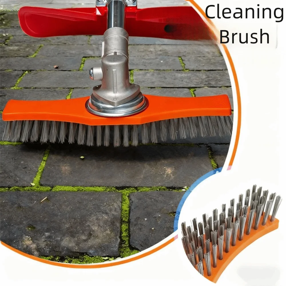 Polyester Garden Cleaning Brush | Adjustable Handle Lawn Tool