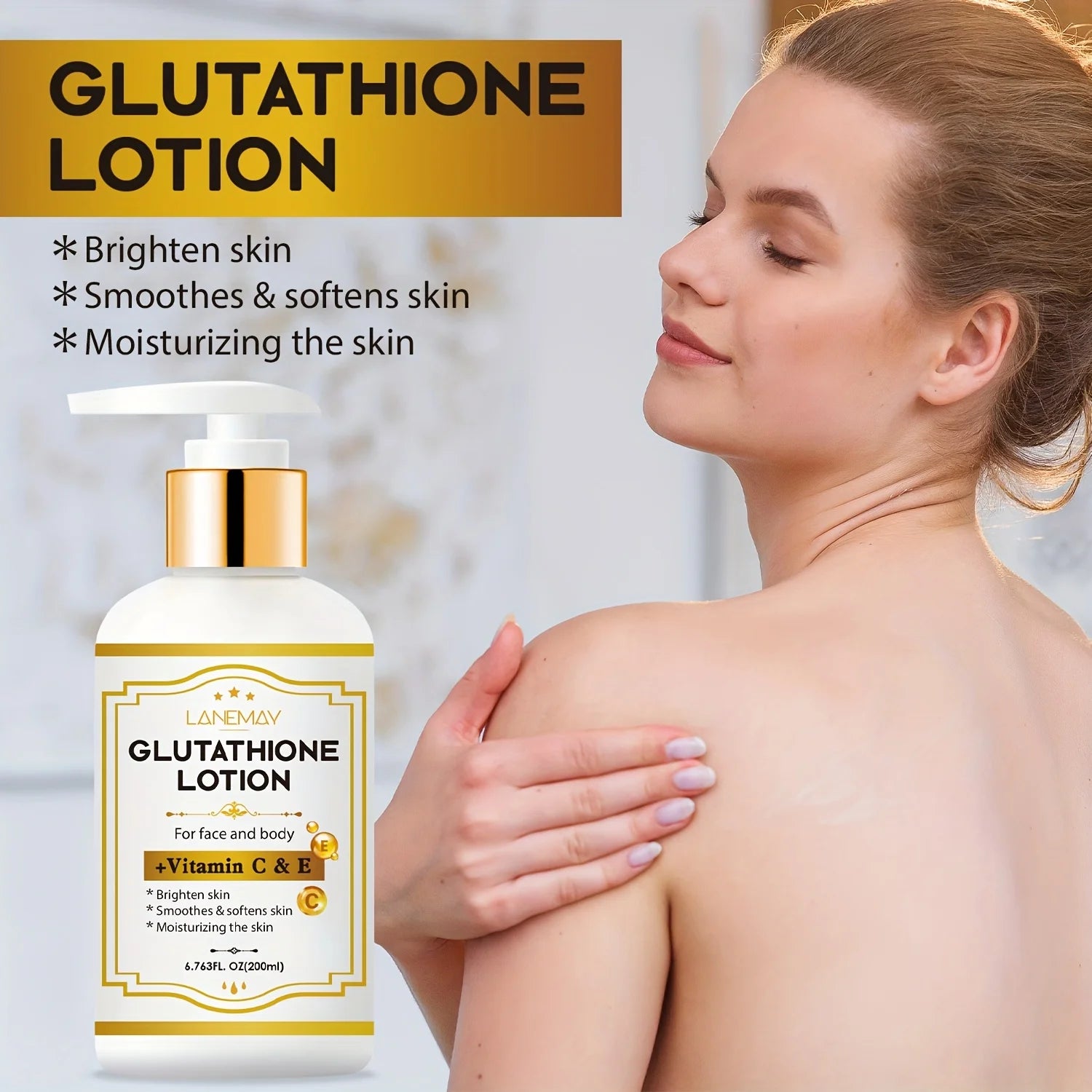 Glutathione Lotion Vitamin C & E – Brightening Body Moisturizer