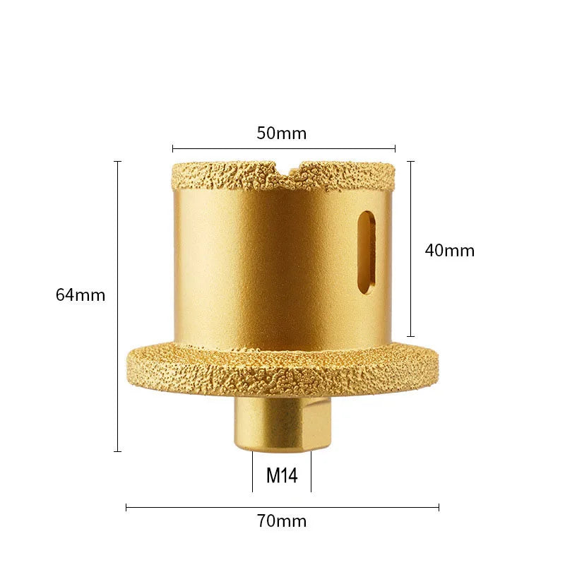 JUSTINLAU Vacuum Brazed Hole Drill Diamond Hole Saw Drill Core Bits For Marble Tiles Porcelain Tile Washbasin Hole Opener Oasis Select 50-70mm